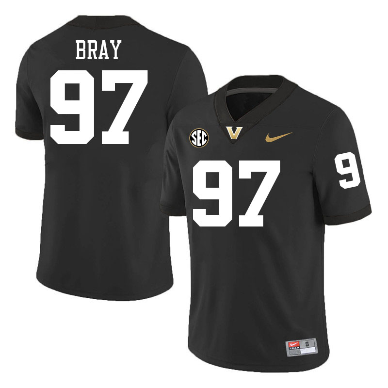 Hayden Bray Jersey, Vanderbilt Commodores #97 Hayden Bray Football Jersey, Uniforms-Black Hayden Bray Jersey, Vanderbilt Commodores #97 Hayden Bray Football Jersey, Uniforms-Black